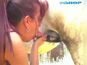 Sordid delights: She lets herself be dominated by her dog