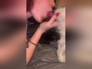 Hunting instincts: A girl satisfies her dog's animal urges