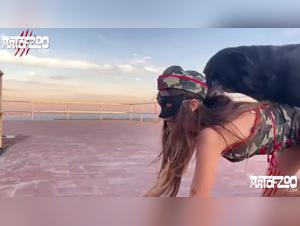 Double penetration and raw enjoyment with Josefina and her fiery dog