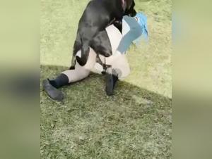Animal satisfaction: fetid fuck and limitless enjoyment with milf and his dog
