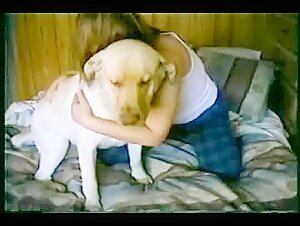 Extreme zoophilia video with a woman and her dog