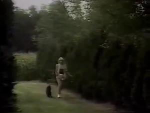 Fiery dog, animal enjoyment, submissive girl