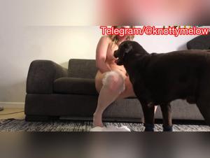 Passionate Desert Licking: Teen MILF and Her K9 Partner