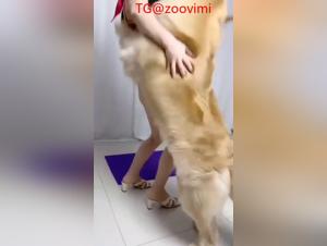 A woman and a dog in Chinese bestiality porn