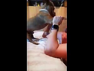 An Intense Moment Between Slut and female dog