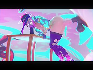 Erotic and unexpected encounter between Akali and a horse
