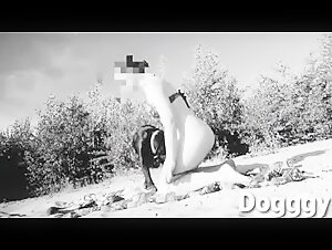 Amateur Doggy Style with a Loyal Canine Companion