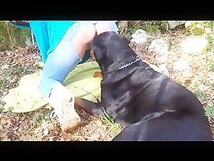Shock Video: Extreme Dog Sex Outdoors