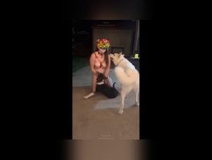 raw satisfaction, insatiable canine desire