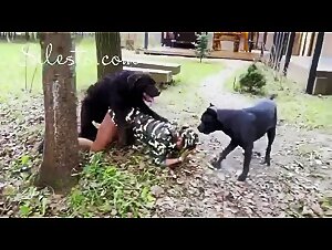 Extreme Erotikszenen mit Militars fur Veronica Silesto und den Hund ihrer Traume