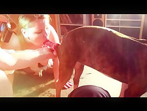 Experience hardcore zoophilia with this bestiality sex video
