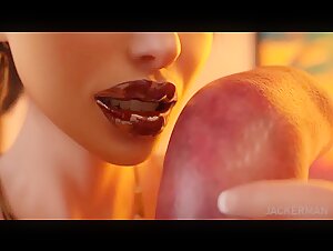 Alone woman and her dog in a zoophilia video