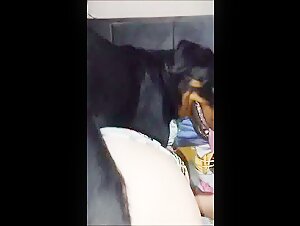 Bestial sex video: a mature woman and a dog