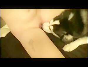 Amateur Bestiality Sex Video: Blonde and Dog