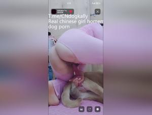 Brute and Homemade Fuck: An Asian gets fucked by her dog in this hardcore content.
