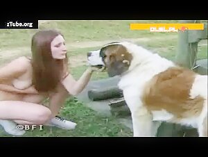 Extreme sex scene with a dog