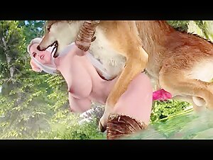 Bestialischer und extremer Fick mit einer Elfe und einem Wolf